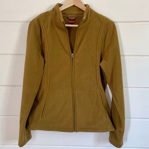 Merona Full Zip Mustard Green Fleece Jacket